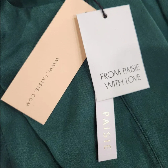 Nwt Paisie Wide Leg Long Sleeve Satin Jumpsuit sz 8 - Picture 3 of 8